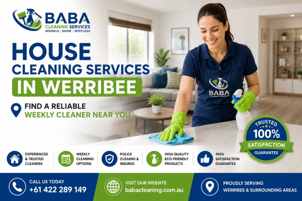 House cleaning Werribee – Baba Cleaning team tidying a family living room